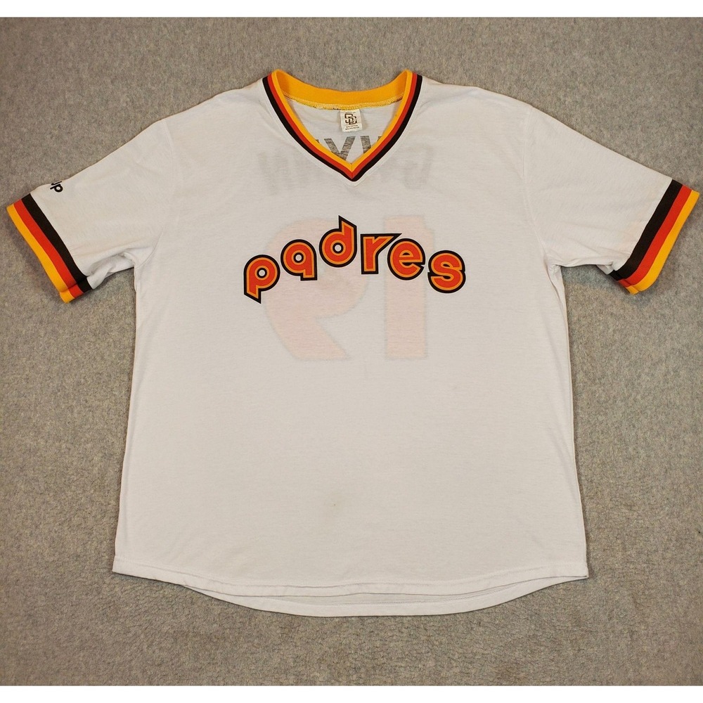 San Diego Padres Jersey Shirt Mens XL White MLB Baseball Cotopaxi‎ Tony Gwynn 19